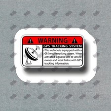Warning GPS Tracking System Vinyl Decal Durable Sticker for Cars, 332567