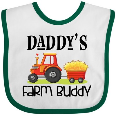 Inktastic Daddy Farm Buddy Cute Tractor Baby Bib Hay Wagon Childs Clothing