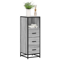 Badschrank Grau Sonoma 35X37,5X100 Cm Holzwerkstoff