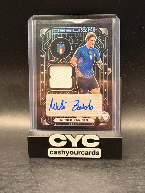 Nicolo Zaniolo Matrix Patch Auto /135 #MM-NZ 2021-22 Panini Obsidian Soccer