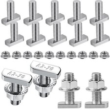 T Bolt Set M8x20mm T Slot Drop-in Bolt Hammer Head Bolts T Shape Stud Sliding