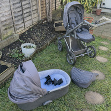 Venicci Travel System Pushchair & Carrycot Grey From Birth Good Condition
