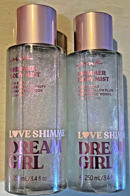 2 X VICTORIA'S SECRET PINK Love Shimmer Dream Girl BODY MIST SPRAY 8.4 oz New
