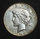 1923-S  $1 Silver Peace Dollar ... Cleaned and polished.