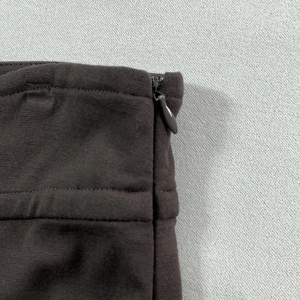 Pantalones Eileen Fisher Mujer XL Marrón Viscosa Elastizados Ponte Ajustados Tobillo Cremallera Lateral Foto 4 de 4