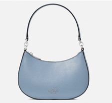 Borsa a tracolla Kate Spade Paige nuova con etichetta pelle saffiano blu tenue e dust bag