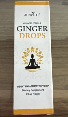 Aunvito Advanced Formula Ginger Drops 2 Fl. Oz Weight Management Support Supplem