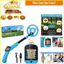 Kids Metal Detector Adjustable LCD Display Lightweight with Search Coil