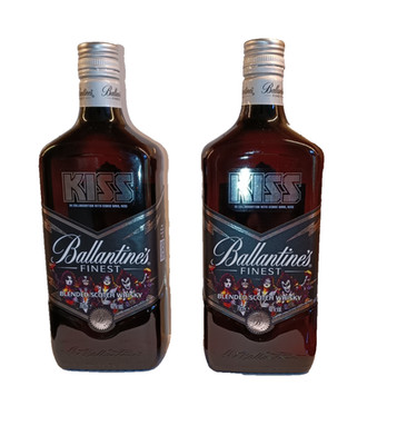 2 Flaschen Ballantines Whisky - Limited Design Edition - KISS -  Sammler