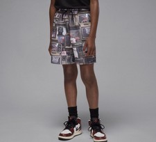 Jordan Kids' Brooklyn Printed Fleece Shorts Graphic MJ Size Medium 45 Nwt