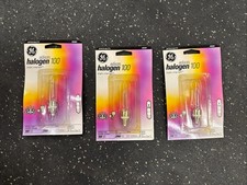 GE Light Bulb, Specialty T4 Type E11 Base Light Bulb, 100 Watt Lot of 3