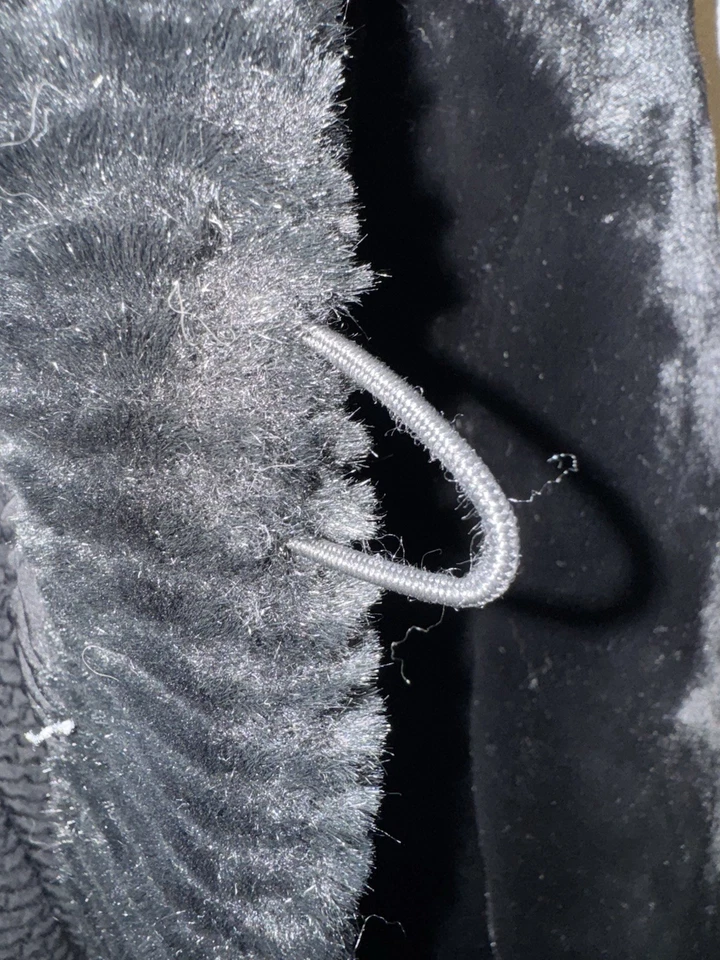 Casaco de pele sintética preto Marvin Richards. Reversível. Capuz casual e noturno XL 2XL - Imagem 3 de 4