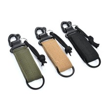 Tactical Heavy Duty Belt Keeper Keychain Belt Clip Key Ring Holder Molle Strap