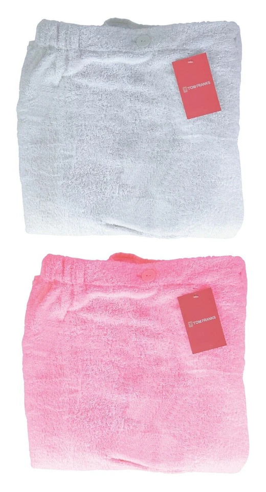 Womens 100% Cotton Terry Cloth Spa Bath Towel Wrap Dress with Pocket - Image 2 of 2