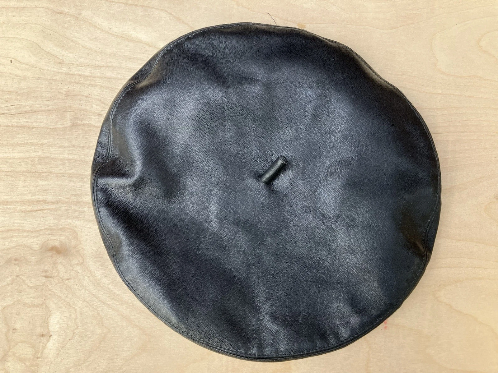 Eugenia Kim Carter Leather Beret Hat Black 100% Lambskin