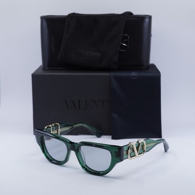 Valentino V-DUE VLS-103E Dark Green/Green 50-18-145 Sunglasses New Authentic