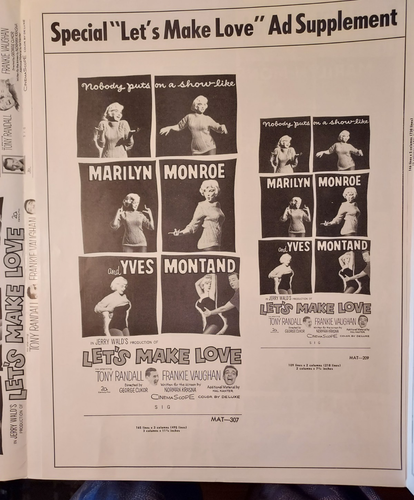 1960 Marilyn Monroe "Let's Make Love" Press book - Picture 5 of 8