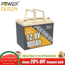 12V 100Ah Premium LiFePO4 Lithium Battery Group 24 Size for RV Trailer Marine