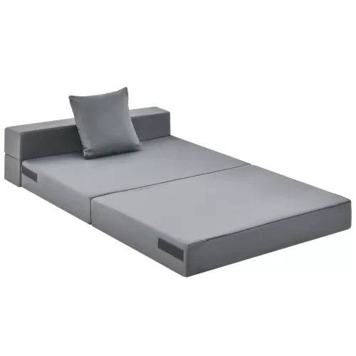6" Tri-fold Mattress w/Pillow Sofa Bed w/ High-Density Foam Additional Seating