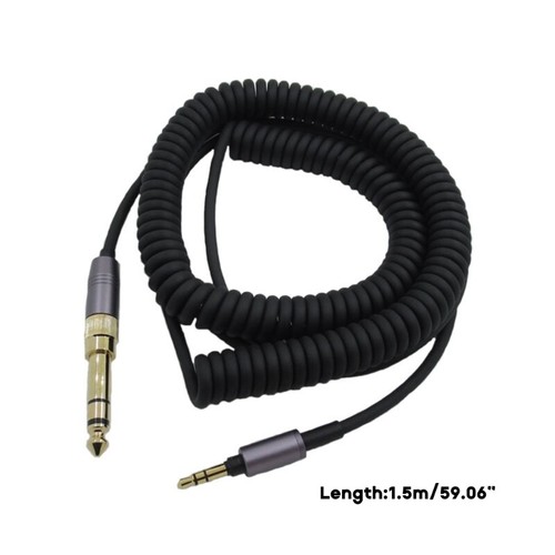 Coiled Line Cable Extension Cord for WH-1000XM3 XM2 XM4/H900N H800 Headphones - Picture 6 of 6