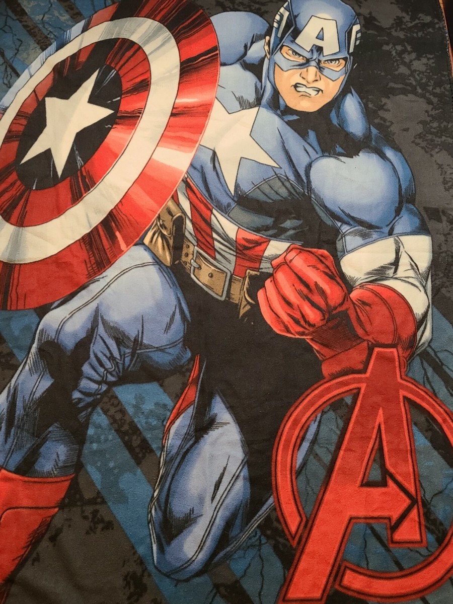Captain America Super Soft Throws - Marvel 46in x 59in Blanket US