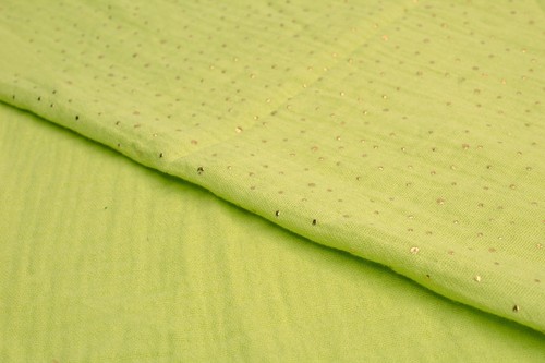 Cotton Fabric Muslin double gauze with golden dots 50 x 130 cm - Picture 78 of 106