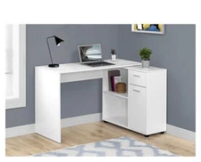Monarch Specialties Inc. L-Shaped Desk with Storage Cabinet