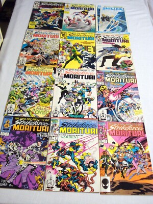 12 Strikeforce Morituri Marvel Comics #1 thru #7, #9, #12, #13, #23, Book Four