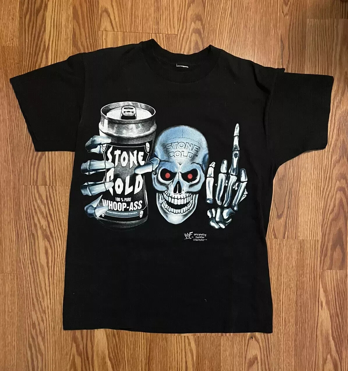 Vintage 1998 Stone Cold Steve Austin Shirt WWF 100% Whoop Ass