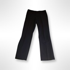 Prada Women’s Black Dress Pant Size 40 Side Inner Button and Hook