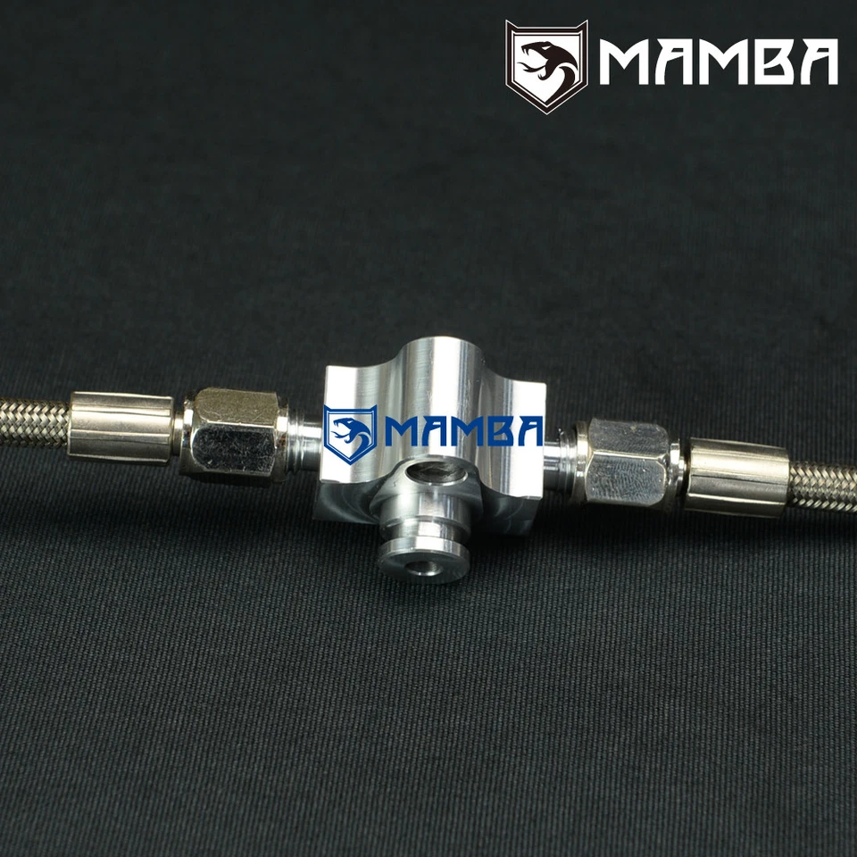 MAMBA BMW N54 3.0L 135i 335i 535i 735i twin TD03 PTFE turbo oil feed line kit - Image 2 of 4