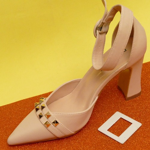 SANDALI DONNA decolte' tacco PRESTIGIOSE 36 37 38 39 40 41 nero beige TT - Foto 4 di 26