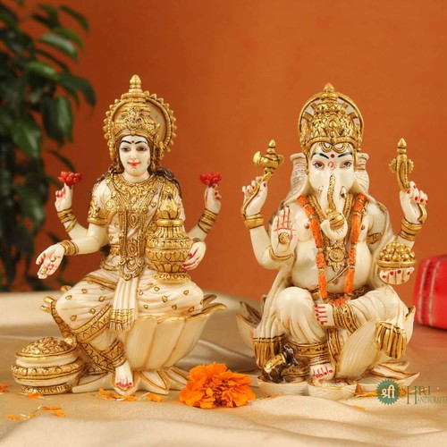 Estatua de Ganesh Lakshmi estatua hindú Ganesh para altar mejor regalo de Diwali decoración del hogar - Imagen 12 de 12