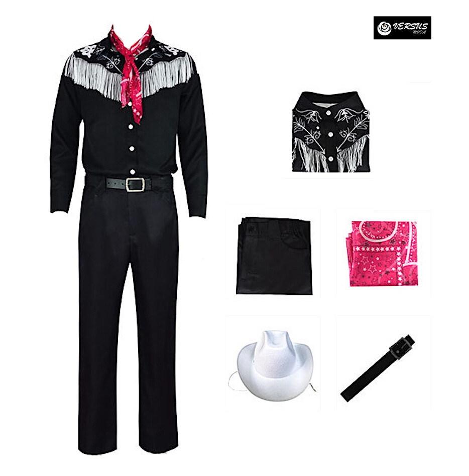 Traje Disfraz Carnaval Hombre Niño Pantalones Camisa Cosplay Ken Film BARBIE06