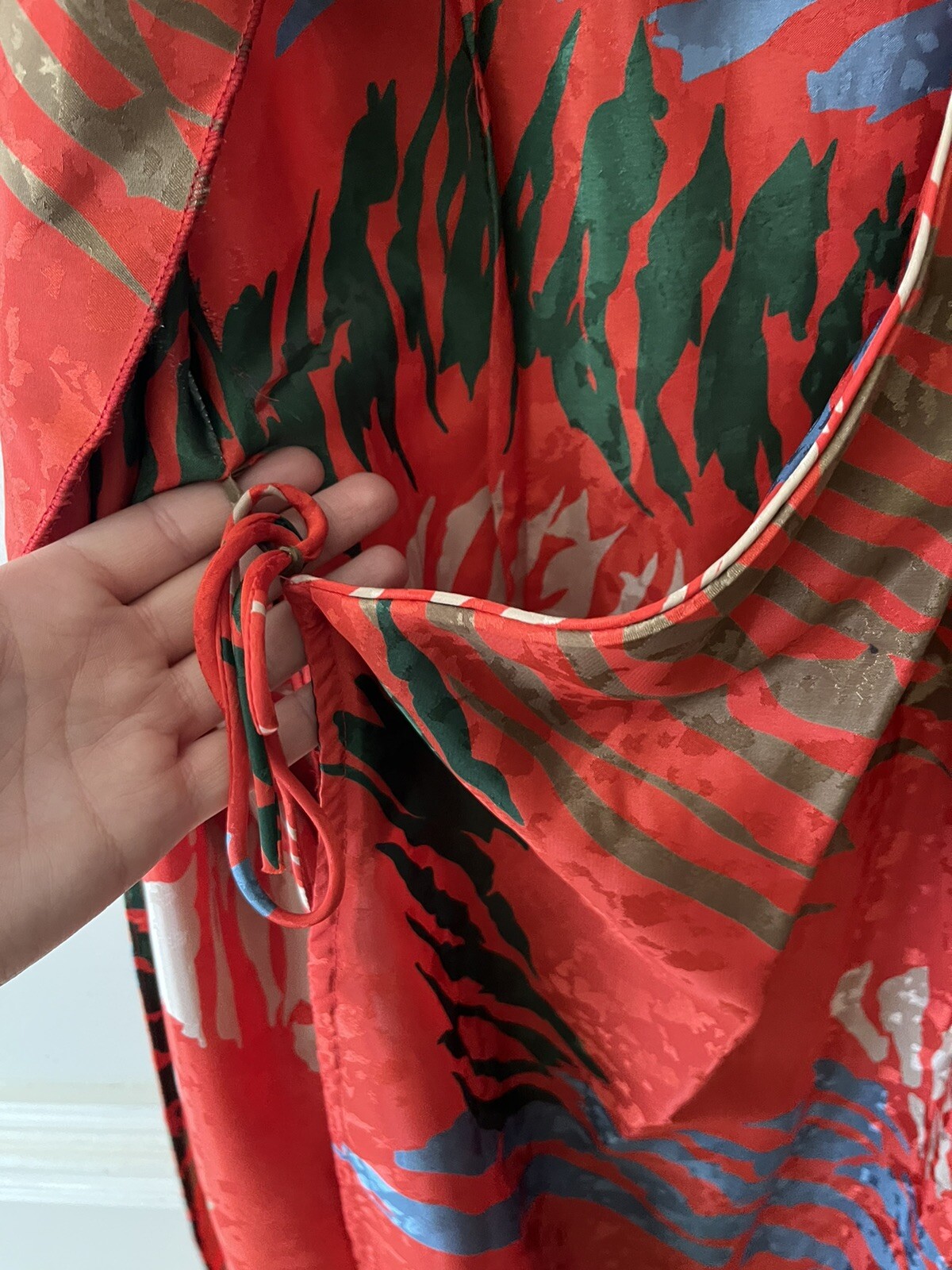 Vintage Act 1 New York Wrap Around Dress Red Colo… - image 10