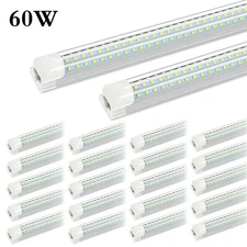 4~24 PCS T8 4FT LED Tube Lights 60W 6000K Garage 4 Foot LED Shop Light Fixtures