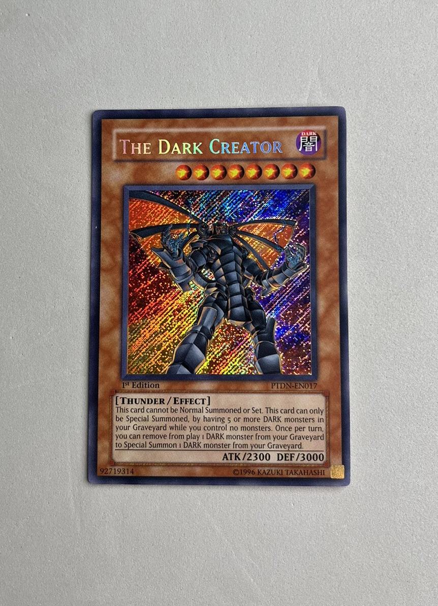 YuGiOh The Dark Creator Secret Rare Phantom Darkness PTDN-EN017 1st Edition NM