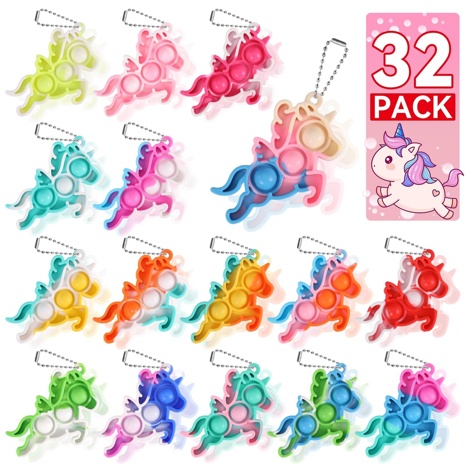 Unicorn Party Favors for Kids Goodie Bags Stuffers Pop Fidge