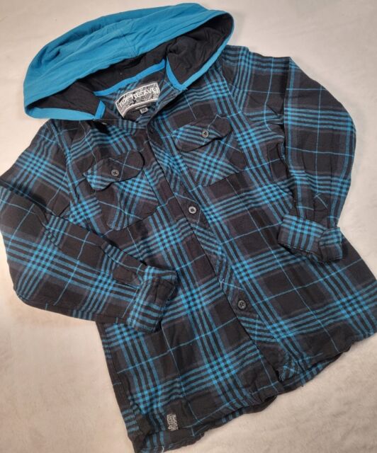 Hooded flannel youth medium 10/12 Top Heavy brand