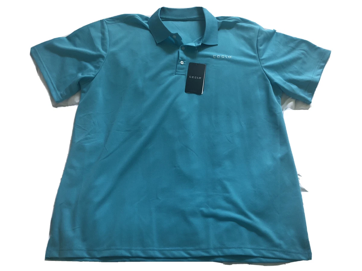 Tesla Golf Polo NWT Size XXL Teal Color Shirt