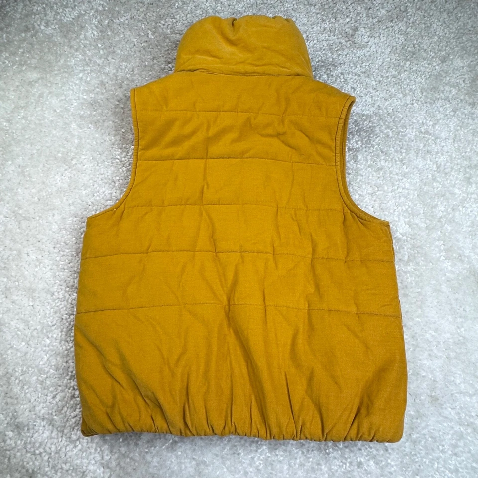 Chaleco acolchado de pana Pilcro and the Letterpress amarillo mostaza para mujer mediano Foto 2 de 4