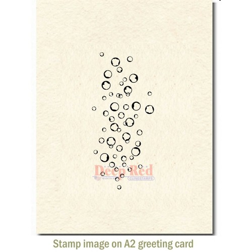 Tiefrote Briefmarken Fizzy Bubbles Gummi Klebestempel - Bild 4 von 6