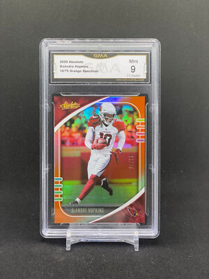 DeANDRE HOPKINS -2020 PANINI ABSOLUTE 10/75 ORANGE SPECTRUM GMA MINT 9 #71109450