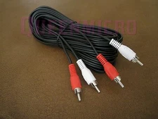 25Ft 2 RCA Male to 2 RCA Male Audio Patch Cord Cable TV Stereo Receiver 25' Ft