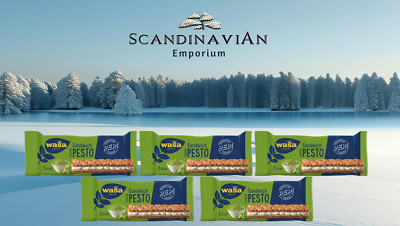 Wasa Sandwich Pesto (5-pack)    Wholesome Crispbread with Creamy Pesto Filling