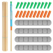 46 Pcs Uv Epoxy Glitter Pen Holder Stand Turner Accessories With Nonstick Sleeve