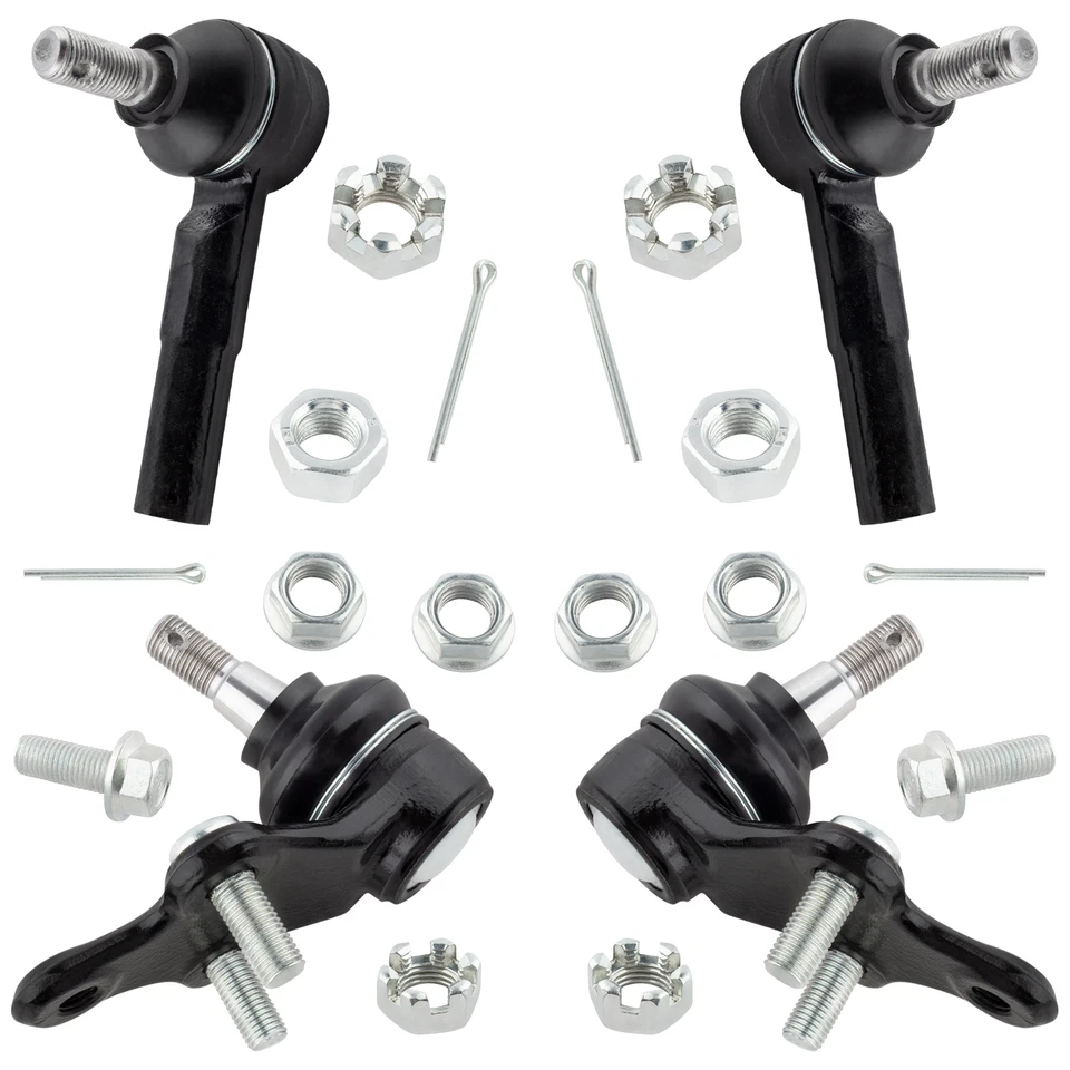 4 piezas rótulas inferiores delanteras + barras de amarre exteriores para Toyota Tercel Paseo 1991-1999 Foto 2 de 4