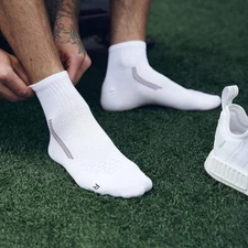 Gildan Men's Active Flat Knit Ankle Socks,White/Black/Merlot 6-PK (237)