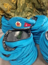 Sombrero boina azul soviético ruso aerotransportado VDV Margelov escarapela, original vintage.