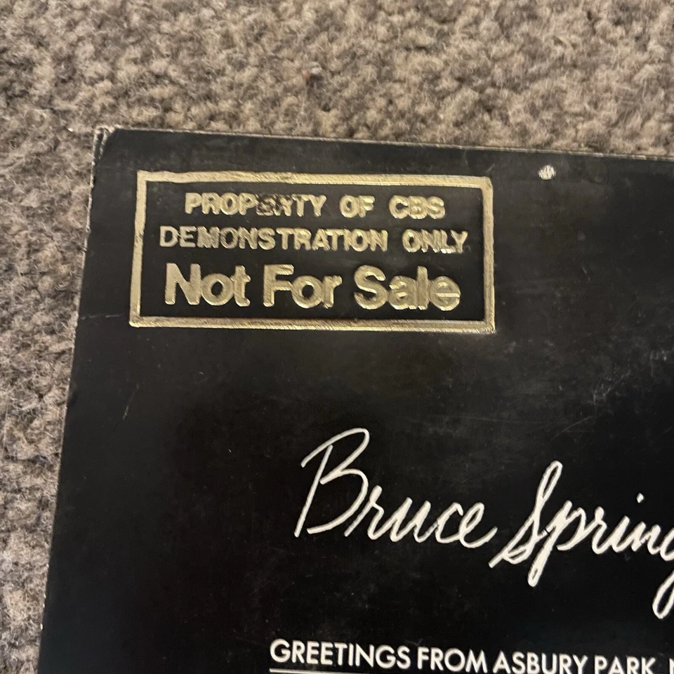 Bruce Springsteen Greetings from Asbury Park N.J. Promo Vinyl 12" Album Record - Image 3 of 4